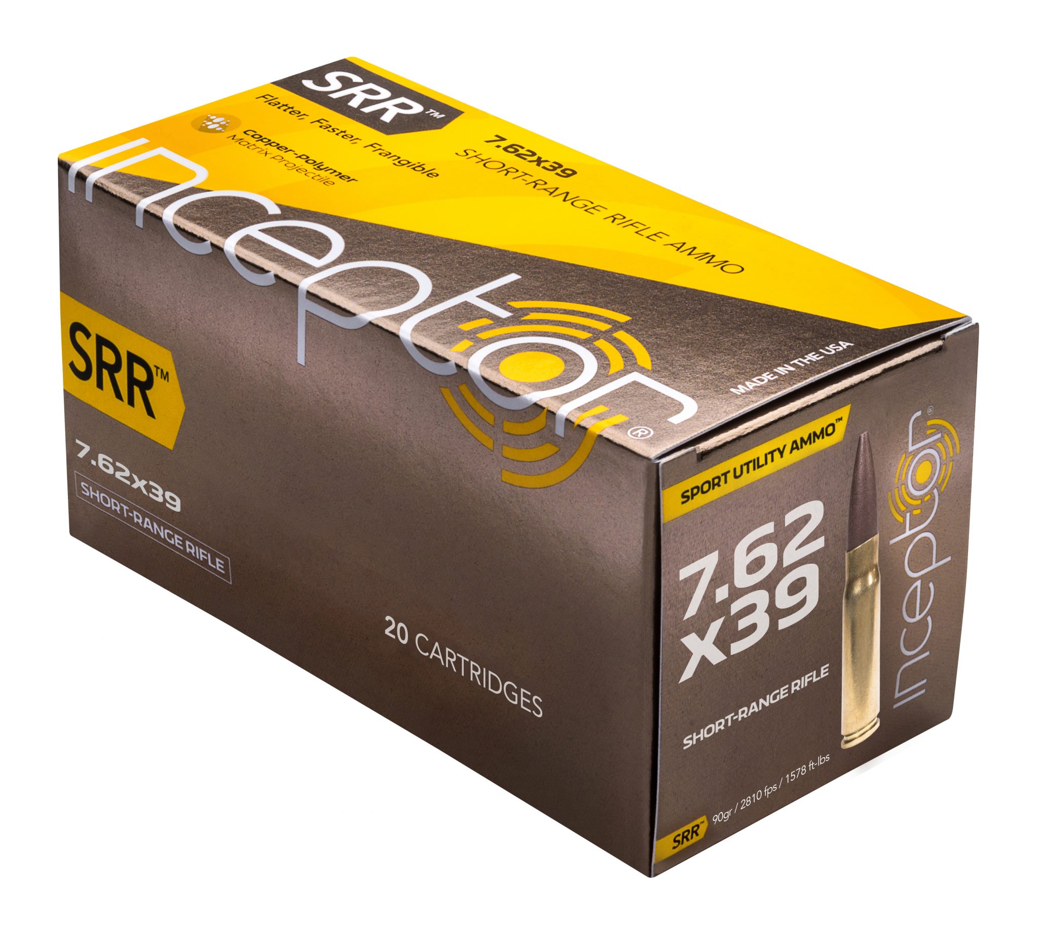 Inceptor® Ammunition Adds 7.62x39mm and 223 Rem to Short-Range Rifle (SRR) Product Line in 2018